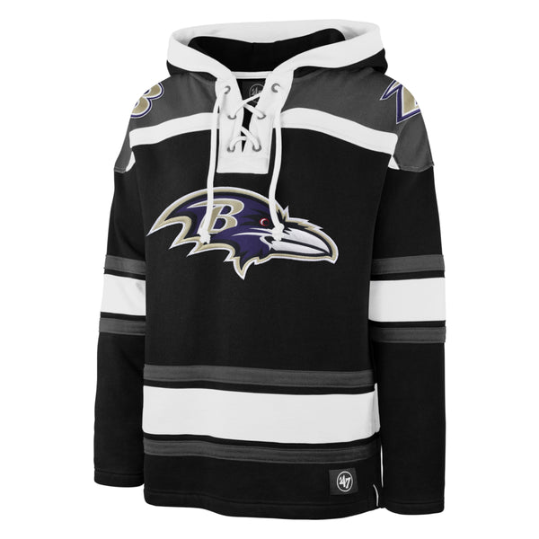 47 Men's Baltimore Ravens Lacer Grey Pullover Hoodie