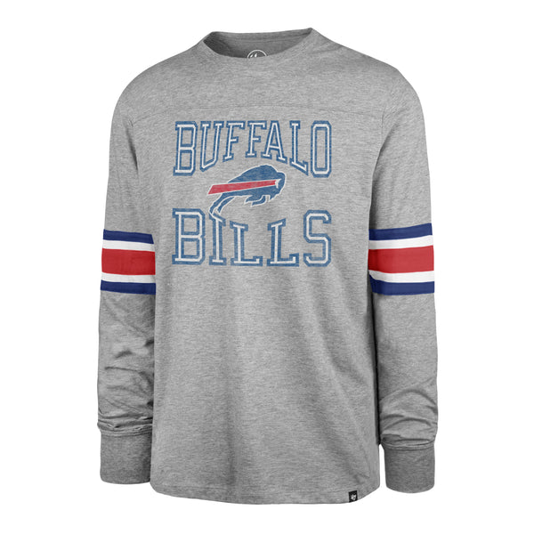 '47 Men's Buffalo Bills Cover 2 Grey Long Sleeve T-Shirt