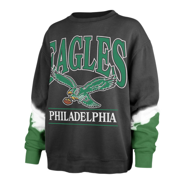 Men's Mitchell & Ness Green Philadelphia Eagles Leading Scorer Fleece Crew  Sweatshirt