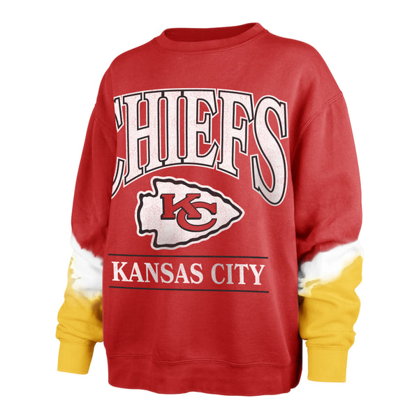 Kansas City Chiefs Womens Red Boyfriend Vintage LS Tee