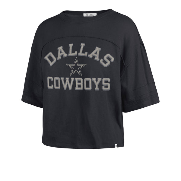 47 Women's Dallas Mavericks Grey Dolly Cropped T-Shirt