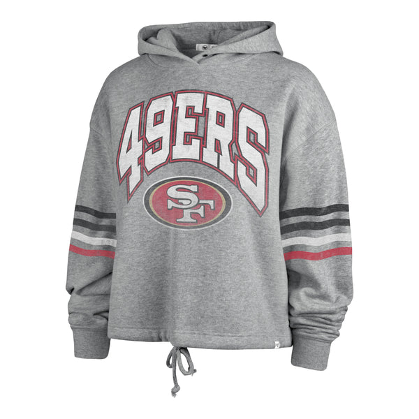 Women's '47 Heather Gray San Francisco 49ers Upland Bennett Pullover Hoodie Size: Large