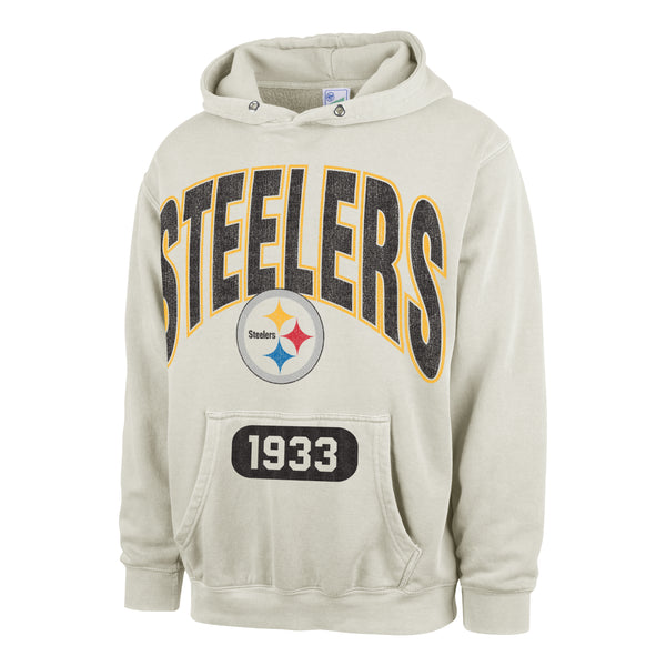 Pittsburgh Steelers '47 Throwback Lacer Pullover Hoodie - Black