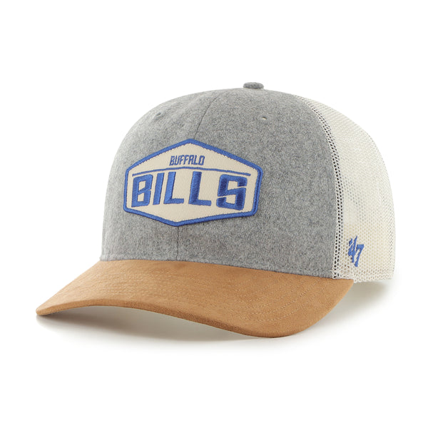 Buffalo Bills 47 Brand Gray White Mesh Trucker Snapback Hat