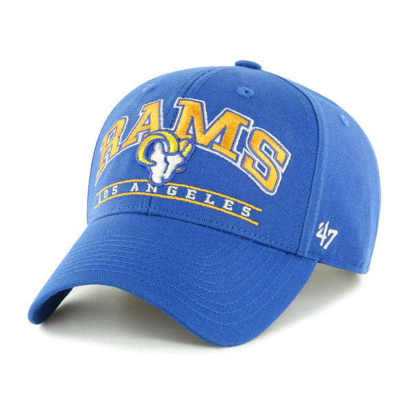 '47 Los Angeles Rams Clean Up Montego Blue Adjustable Strap Hat Dad Cap