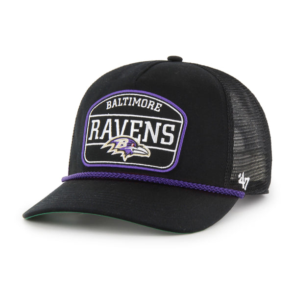 47 Men's Baltimore Ravens Super Hitch Throwback Black Adjustable Hat