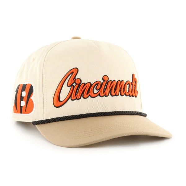 Men's '47 Black/Orange Cincinnati Bengals Crosstown Two-Tone Hitch  Adjustable Hat