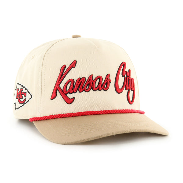 Youth '47 Red/White Kansas City Chiefs Trucker Snapback Hat