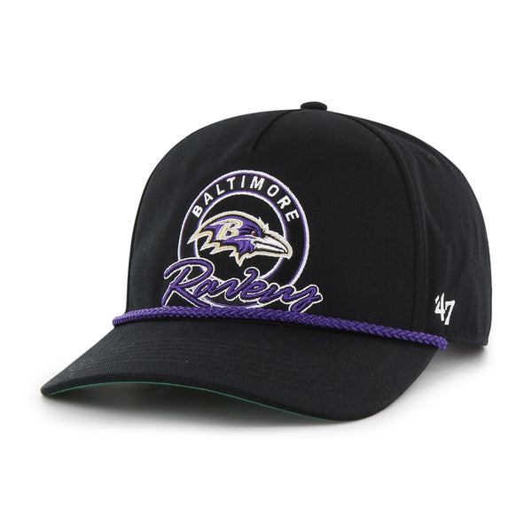 '47 Black Baltimore Ravens Franchise Logo Fitted Hat