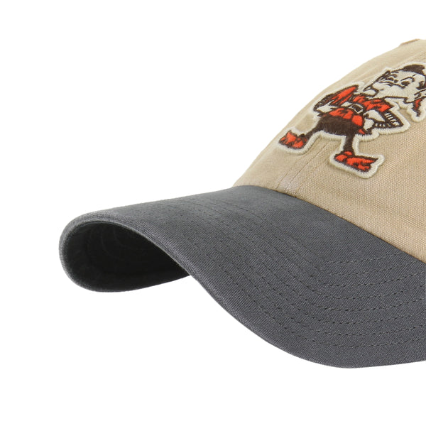 Cleveland Browns '47 Ashford Clean Up Adjustable Hat - Khaki/Charcoal