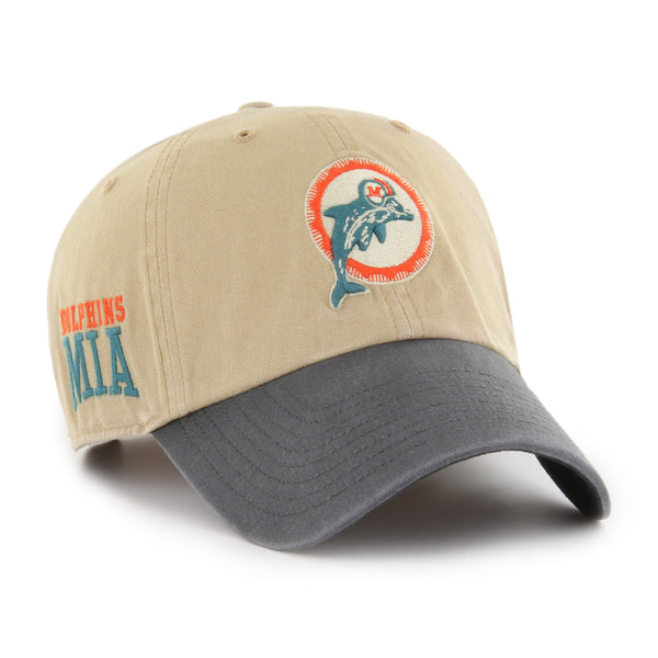 47 Brand Miami Dolphins NFL Clean Up Strapback Baseball Cap