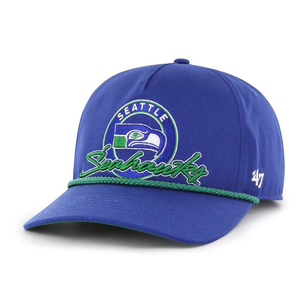 Men's '47 Royal/Green Seattle Seahawks Crosstown Two-Tone Hitch Adjustable Hat