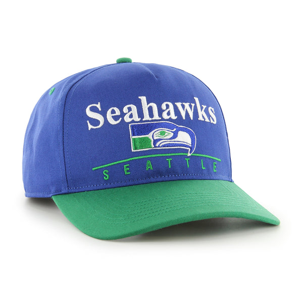 Men's '47 Royal/Green Seattle Seahawks Crosstown Two-Tone Hitch Adjustable Hat