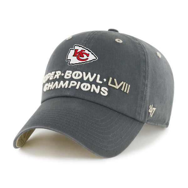 Men's '47 Black Kansas City Chiefs Super Bowl LVII MVP Adjustable Hat