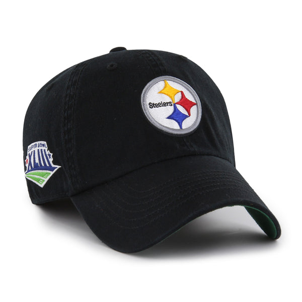 47 Men's '47 Black Pittsburgh Steelers Gridiron Classics Franchise Legacy  Fitted Hat