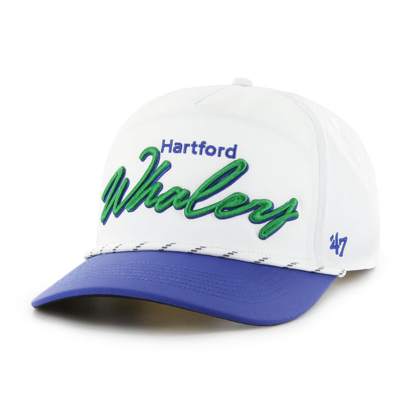 47 Hartford Whalers HARTFORD WHALERS VINTAGE WHITE 47 CLEAN UP Adjustable  Hat - White