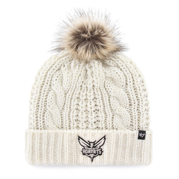 Women's '47 White Dallas Cowboys Meeko Cuffed Knit Hat with Pom