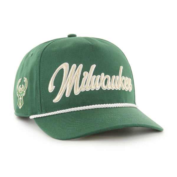 Milwaukee Bucks NBA '47 Brand Gray/Green Embroidered Snapback Adjustable Hat