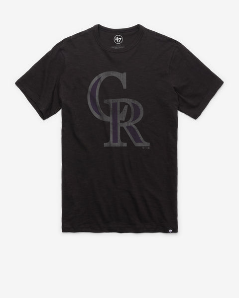 T-Shirt  Mens 47 Brand Colorado Rockies Grit Scrum Tee Grape