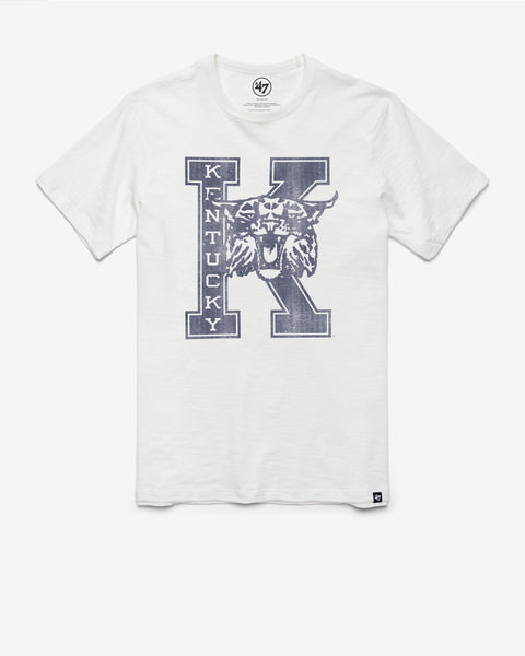 Kansas City Royals 47 Brand Women White Wash V-Neck Scrum T-Shirt
