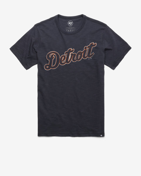 Detroit Tigers Men's 47 Brand Vintage White Scrum T-Shirt Tee