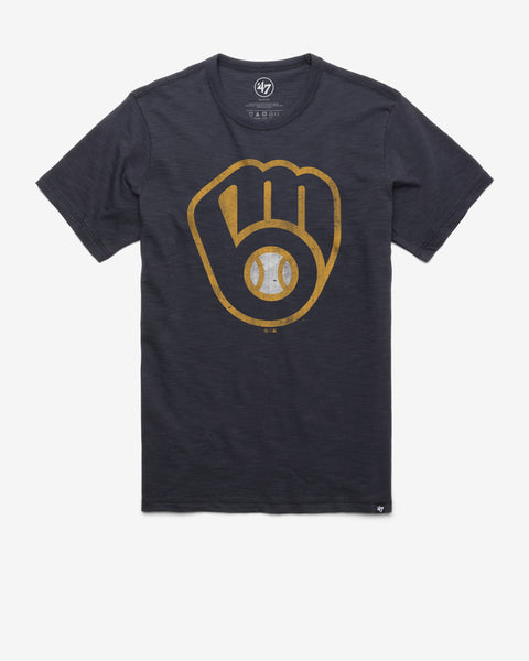47 Men's Milwaukee Brewers Blue Vintage Scrum T-Shirt