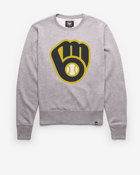 Milwaukee Brewers '47 Brand Headline Imprint Ball & Glove Hooded Sweatshirt