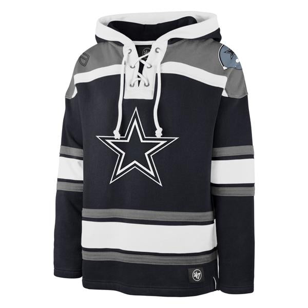 Dallas Cowboys Mens Blue Rescender Solid Synthetic Poly Hoodie