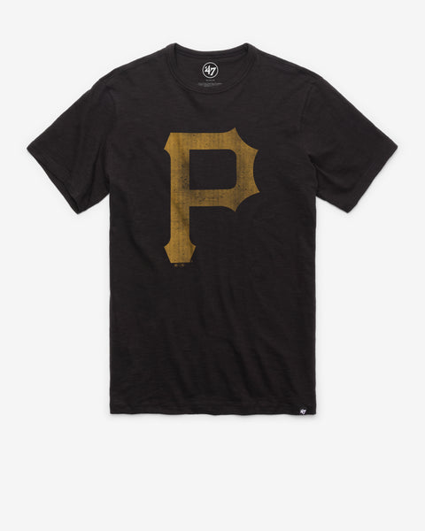 Pittsburgh Pirates 47 Brand Jet Black Soft Cotton Scrum T-Shirt