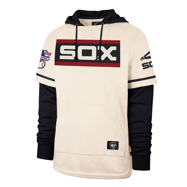 New MLB Chicago White Sox old time jersey style mid weight cotton hoodie  men XL