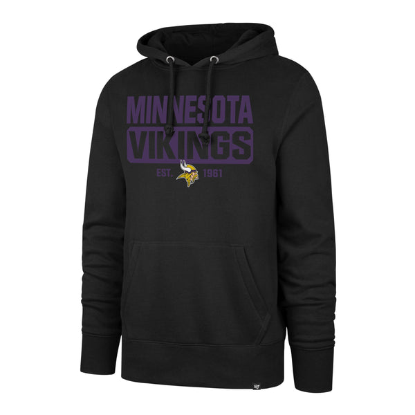 '47 Men's Minnesota Vikings Headline Logo White Pullover Hoodie