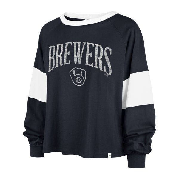 47 Brand Women's Milwaukee Brewers Upside Rhea Long Sleeve T-Shirt