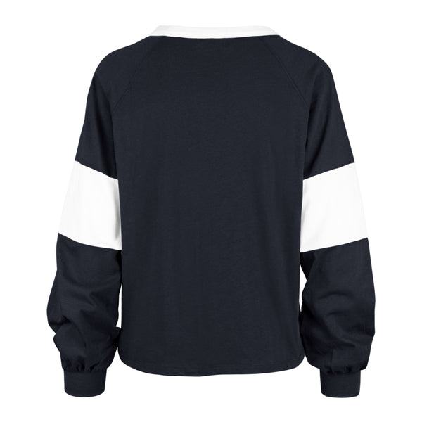 47 Pittsburgh Pirates White Pinstripe Raglan Long Sleeve Fashion T Shirt