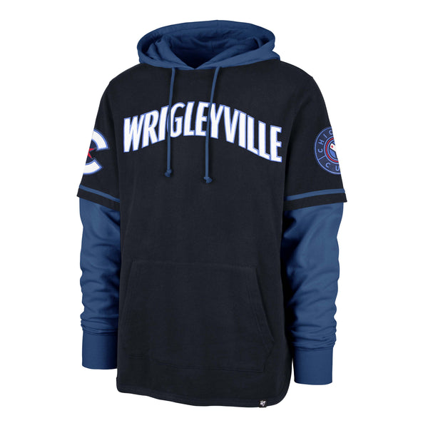 Chicago Cubs '47 Trifecta Shortstop Pullover Hoodie - Light Blue