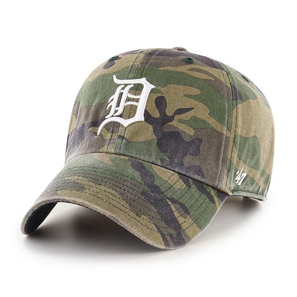 Detroit Tigers 47 Brand Ice Charcoal Clean Up Adjustable Hat