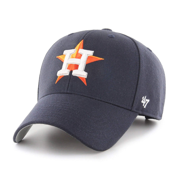 Men's '47 Navy Houston Astros Logo Cooperstown Collection Clean Up  Adjustable Hat - OSFA 