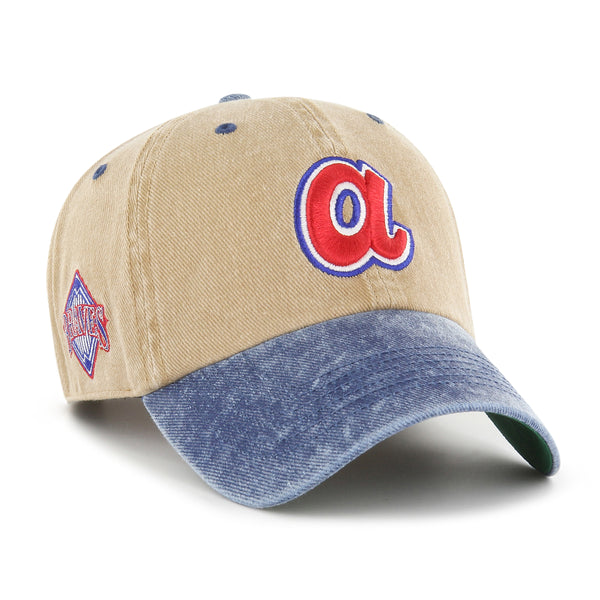 47 Atlanta Braves Brand Throwback Clean Up Adjustable Hat - Blue