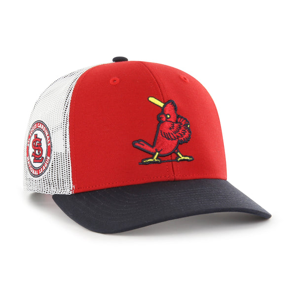 47 Brand / Men's St. Louis Cardinals Gray Harrington Adjustable Trucker Hat