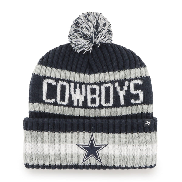 Lids Dallas Cowboys '47 Bering Cuffed Knit Hat with Pom - Navy