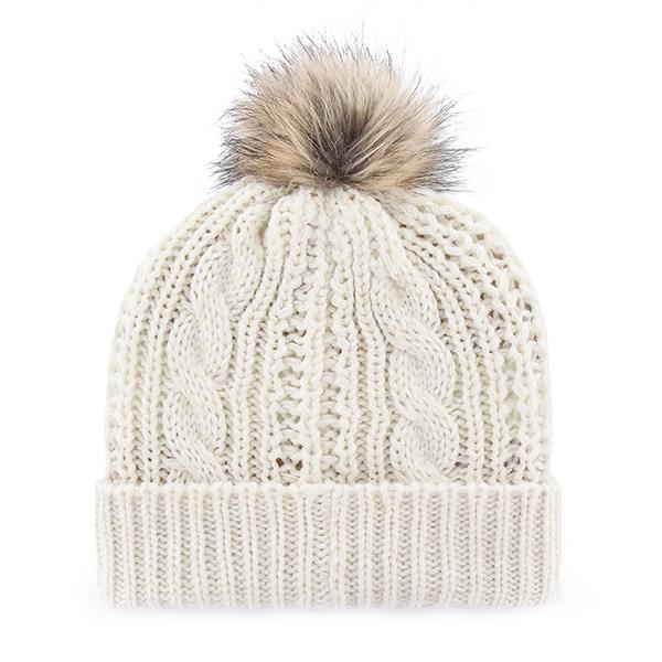 Women's Dallas Cowboys '47 White Meeko Cuffed Knit Hat with Pom