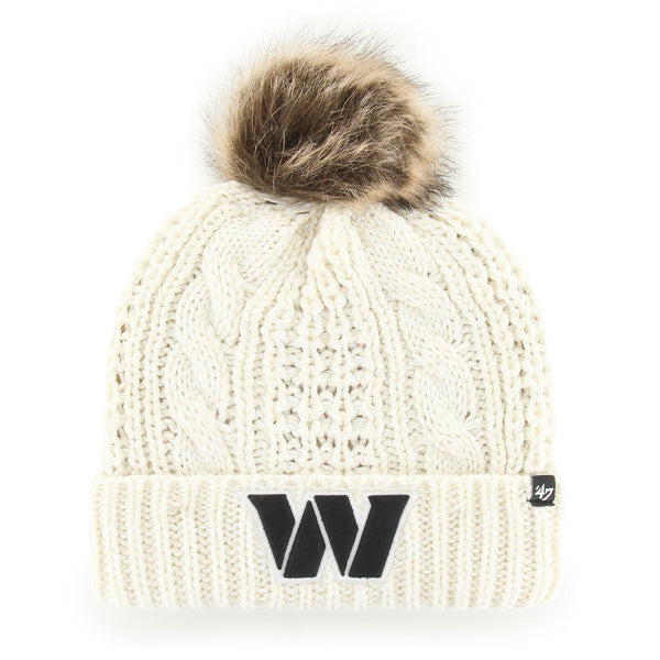 Dallas Cowboys '47 Women's Meeko Cuffed Knit Hat with Pom - White