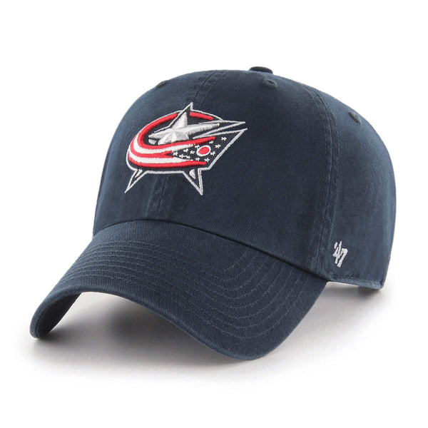 Men's Columbus Blue Jackets '47 Navy Team Clean Up Adjustable Hat