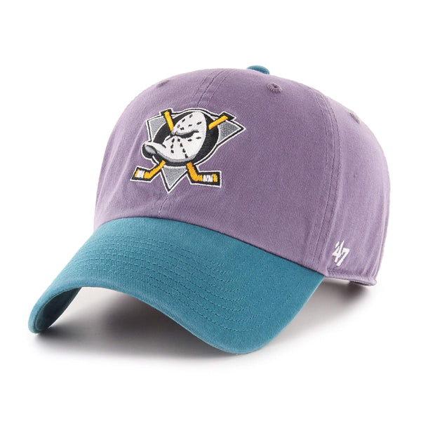 Anaheim Ducks '47 Alternate Logo Clean Up Adjustable Hat - Purple