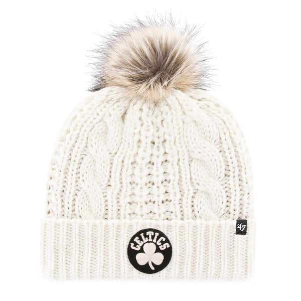 Dallas Cowboys '47 Women's Meeko Cuffed Knit Hat with Pom - White