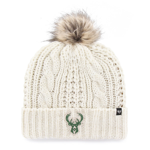 Women's Dallas Cowboys '47 White Meeko Cuffed Knit Hat with Pom