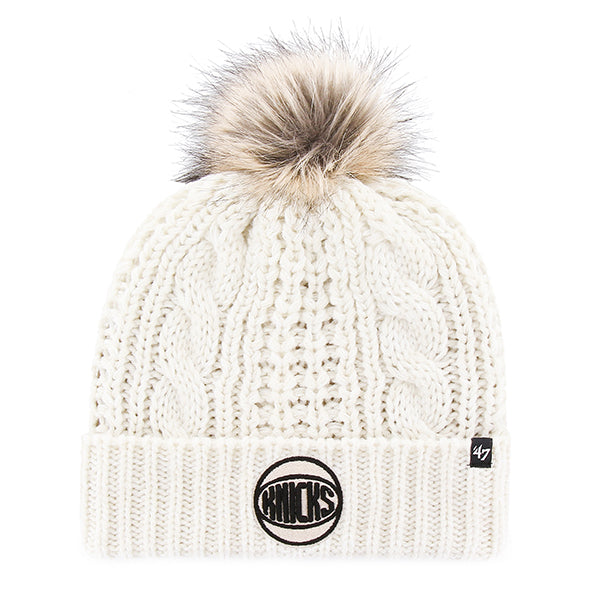 Women's Tennessee Titans '47 Navy Logo Meeko Cuffed Knit Hat with Pom