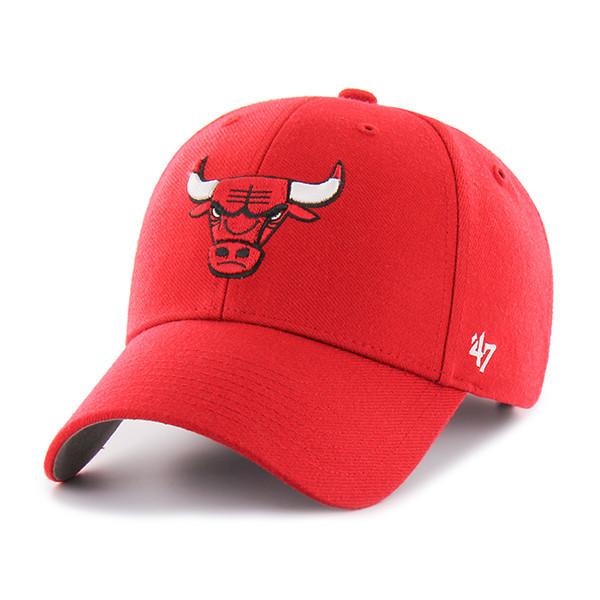 47 Brand Chicago Bulls Overhand Script MVP Adjustable Hat - Black