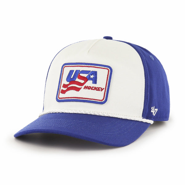 New York Rangers '47 Five Point Patch Clean Up Adjustable Hat - Blue