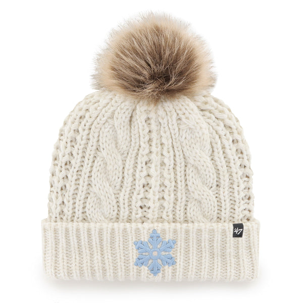 Women's '47 White Dallas Cowboys Meeko Cuffed Knit Hat with Pom