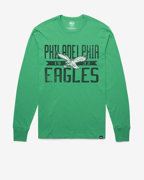 PHILADELPHIA EAGLES HISTORIC WIDE OUT '47 FRANKLIN LONG SLEEVE TEE